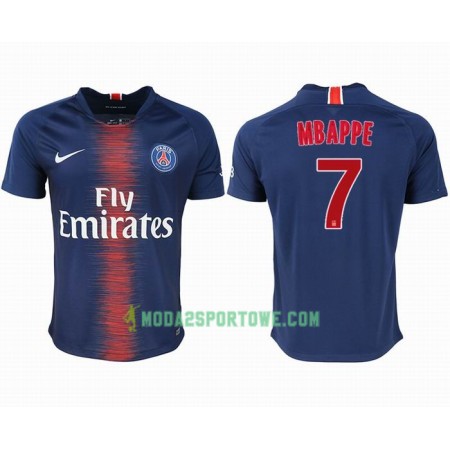 Koszulka Paris Saint-Germain MBAPPE 7 Domowe Stroje Piłkarskie 2018/19 Krótki Rękaw